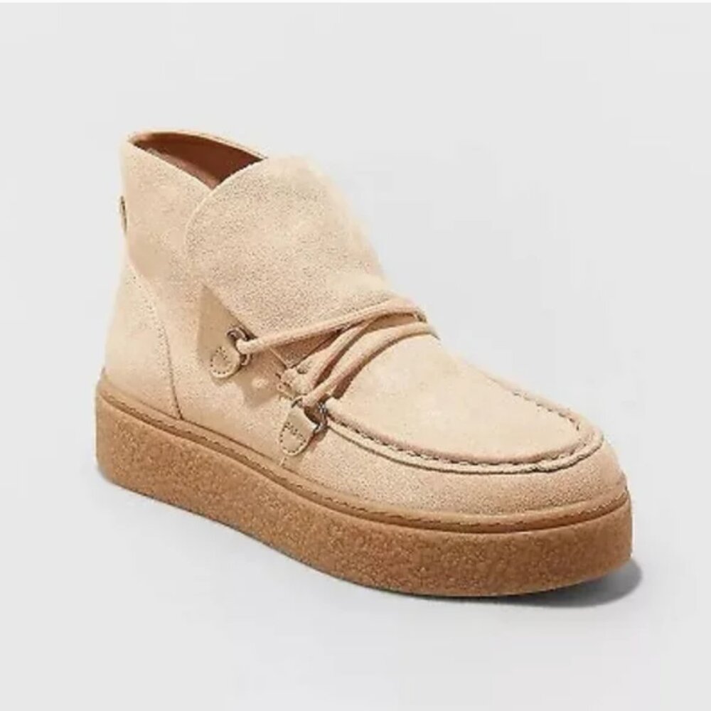 Universal Thread Tan Amara Style Winter Wedge Boo… - image 1